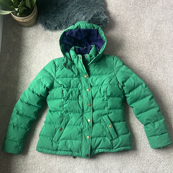 Boden Jackets & Blazers - BODEN Down & Feather Puffer Jacket. Womens US 10. Highland Green Removable hood.